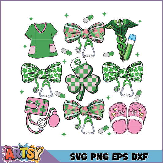 Nurse Shamrock SVG Cut File