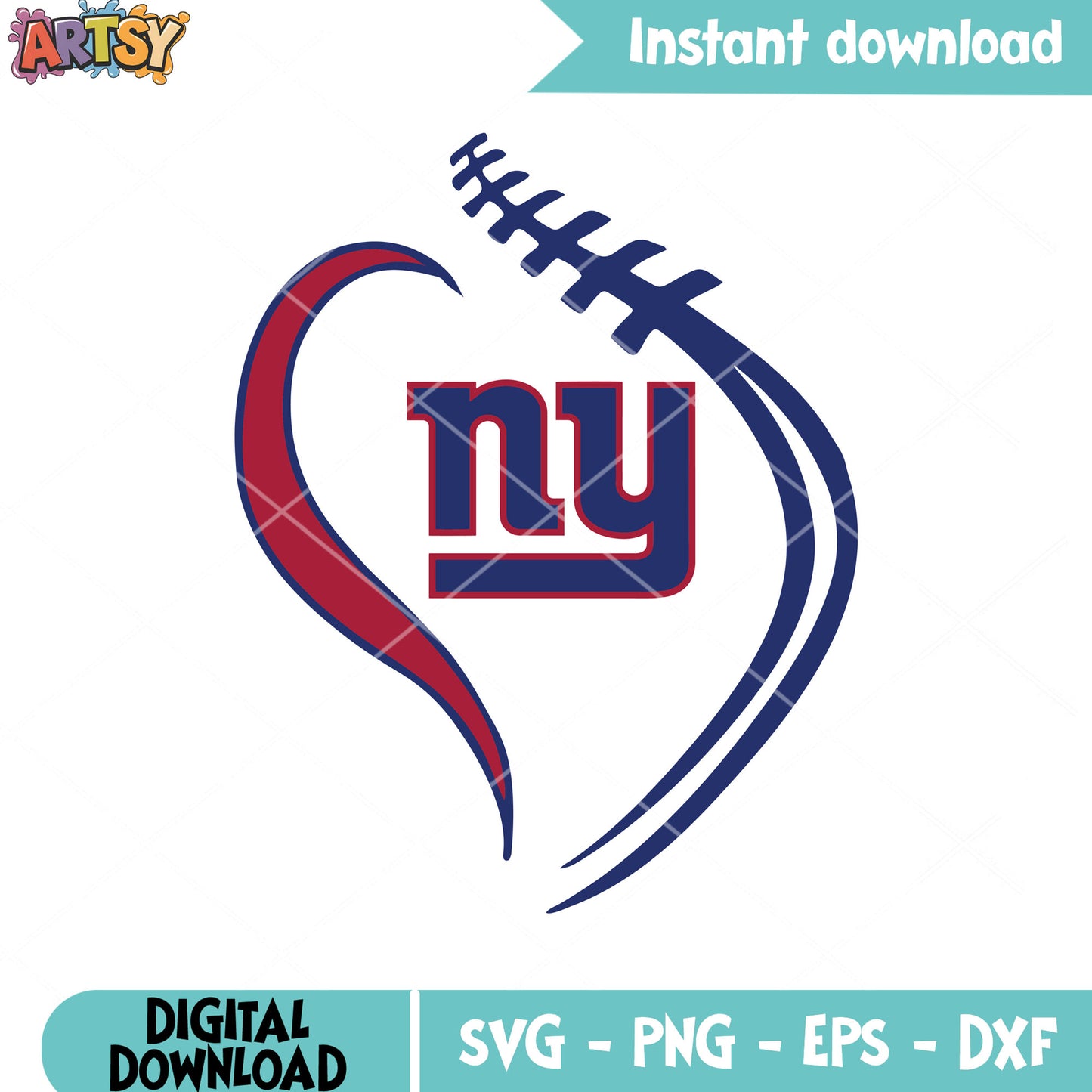 Ny football swirl svg, new york giants svg, usa football svg