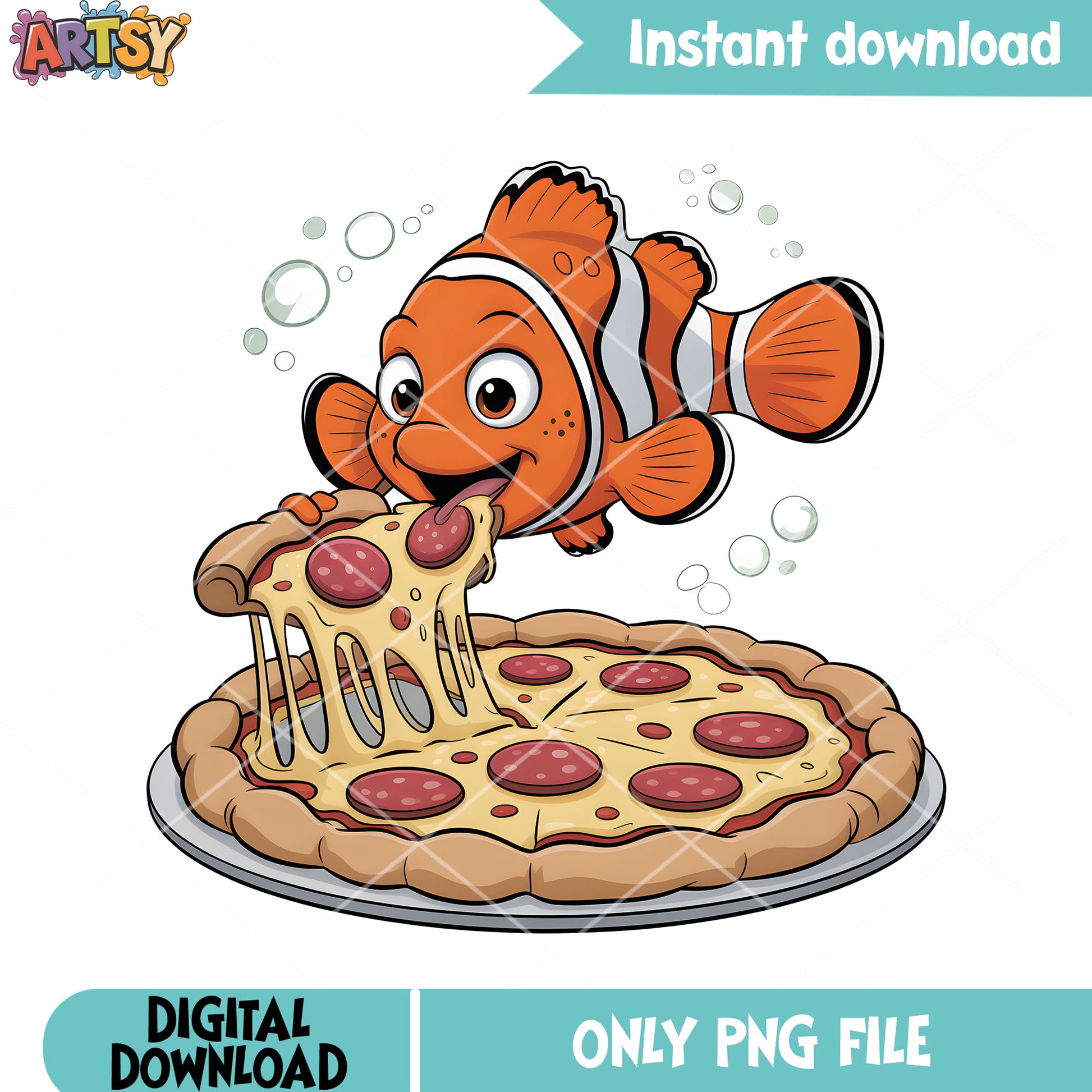 Ocean pizza marlin png, finding nemo disney png, clownfish marlin png