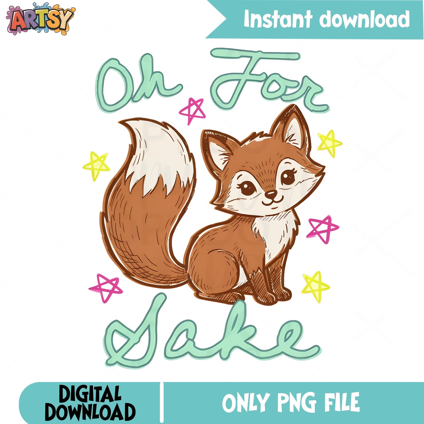 Oh For Fox Sake PNG, Funny Fox Shirt Design, Cute Fox PNG