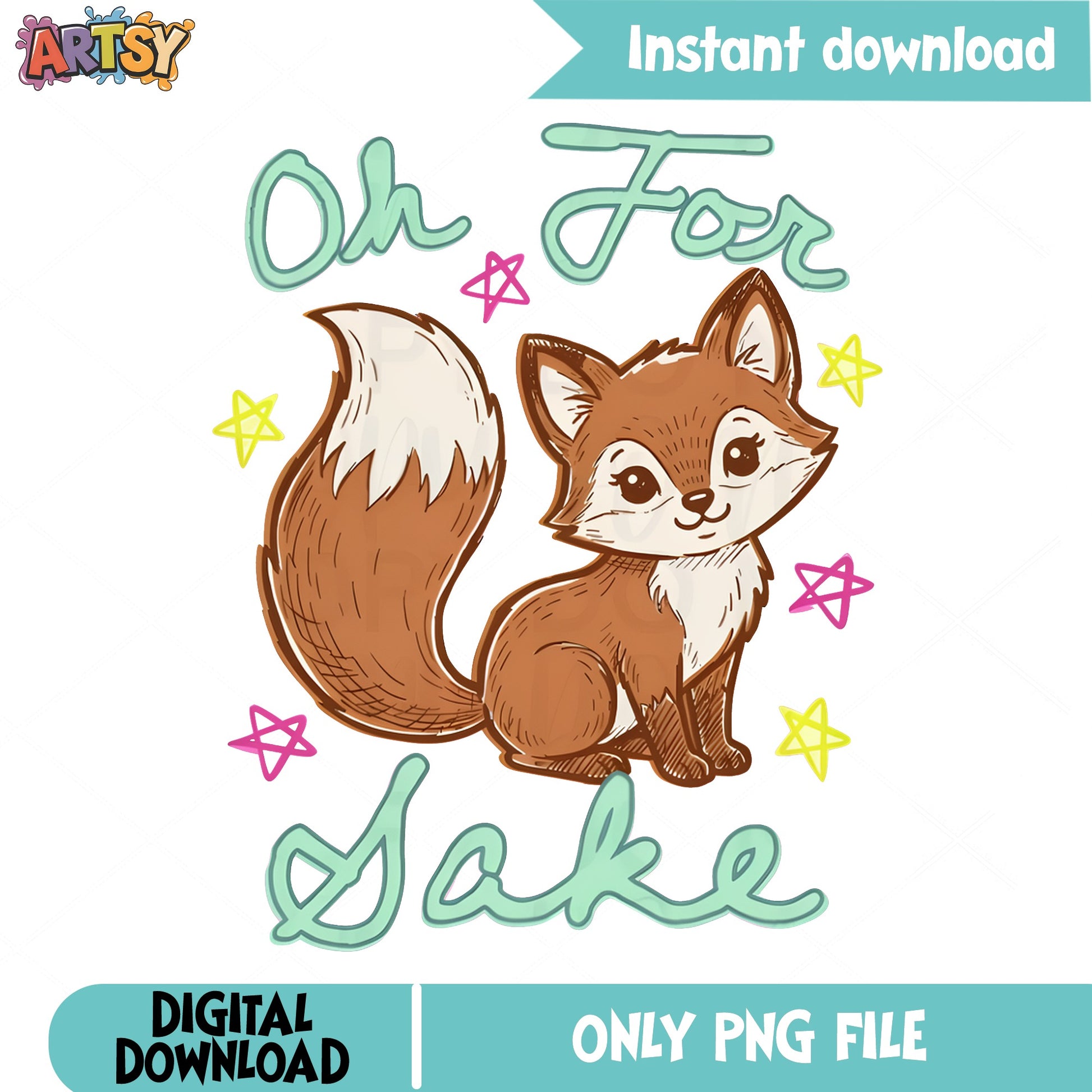 Oh For Fox Sake PNG, Funny Fox Shirt Design, Cute Fox PNG