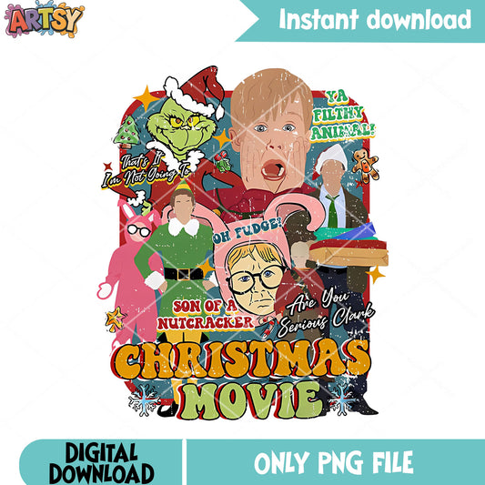 Oh fudge chistmas movie png, clrak grisswold png, ralphie parker png