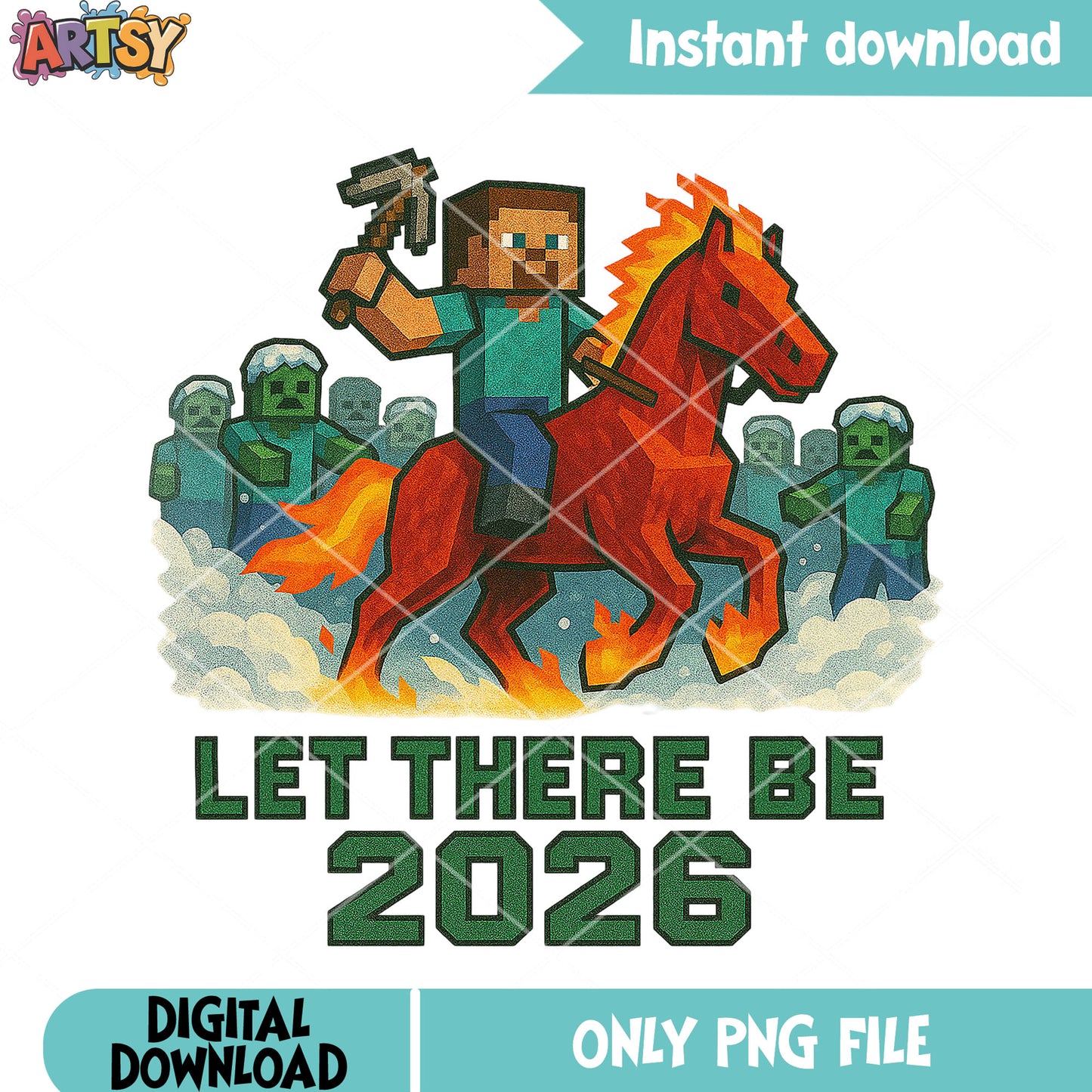 Oh how steve handsome fire horse png, zombie png, minecraft steve png