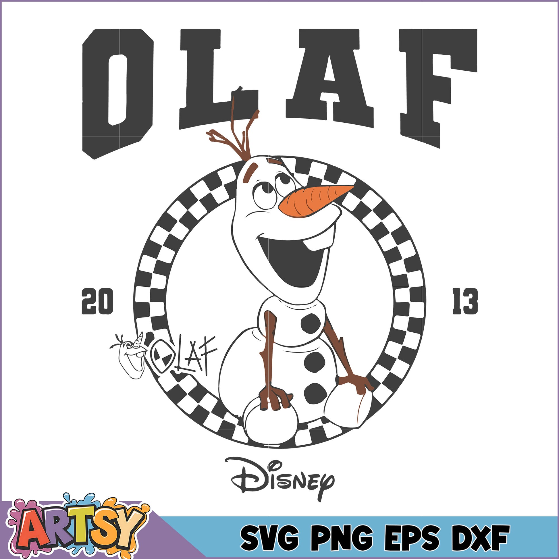 Olaf SVG Cut File Disney Frozen Snowman Design