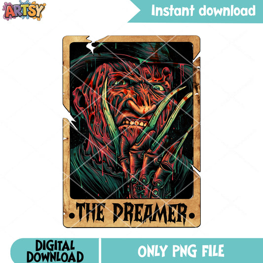 Old man krueger the dreamer png, farm hat png, scary halloween png