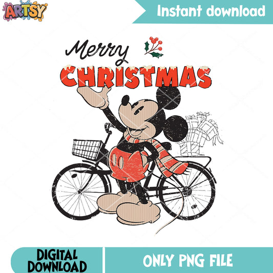 Old school mickey png, mickey and friends png, merry christmas png