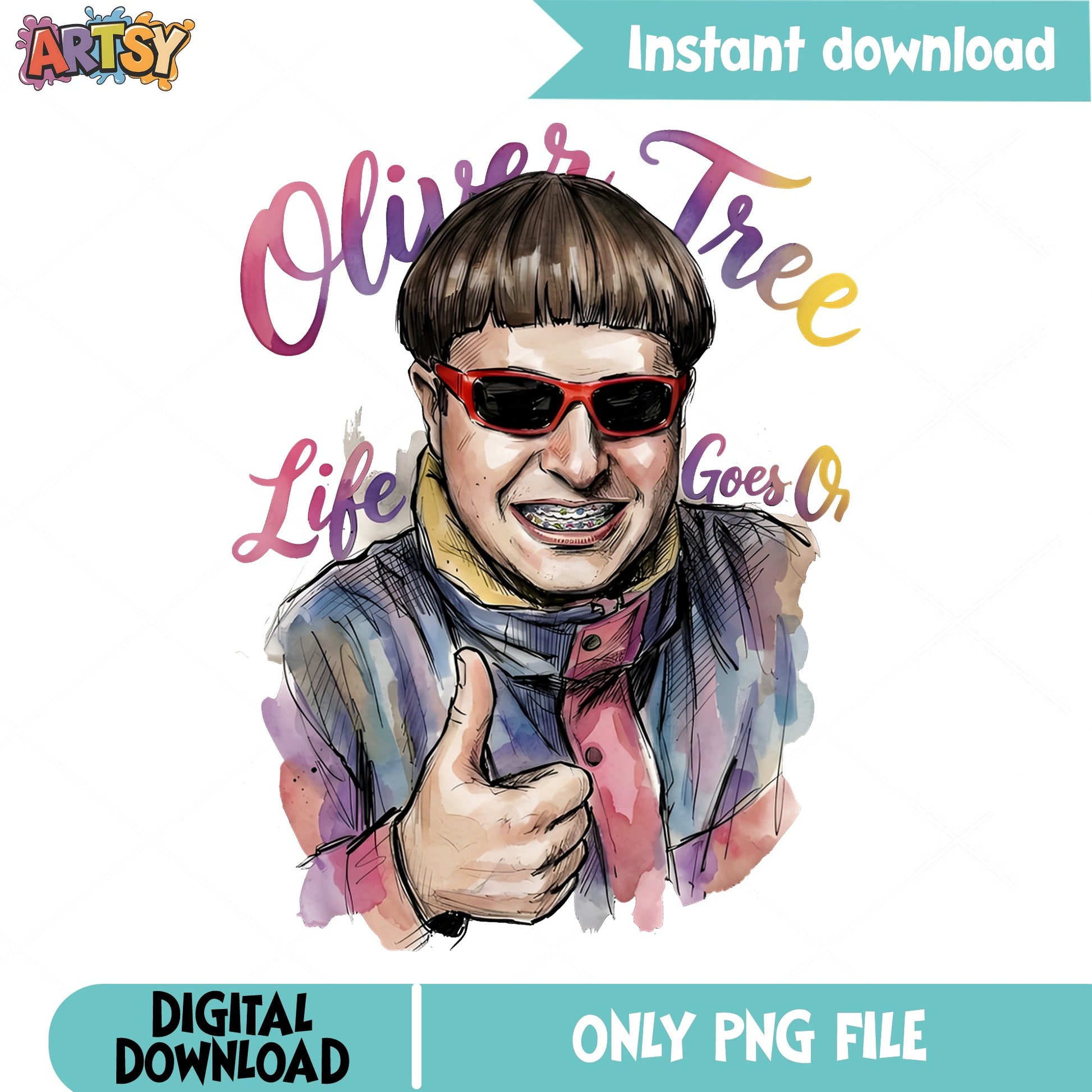 Oliver Tree Life Goes On PNG, Music Fan Art PNG, Singer PNG