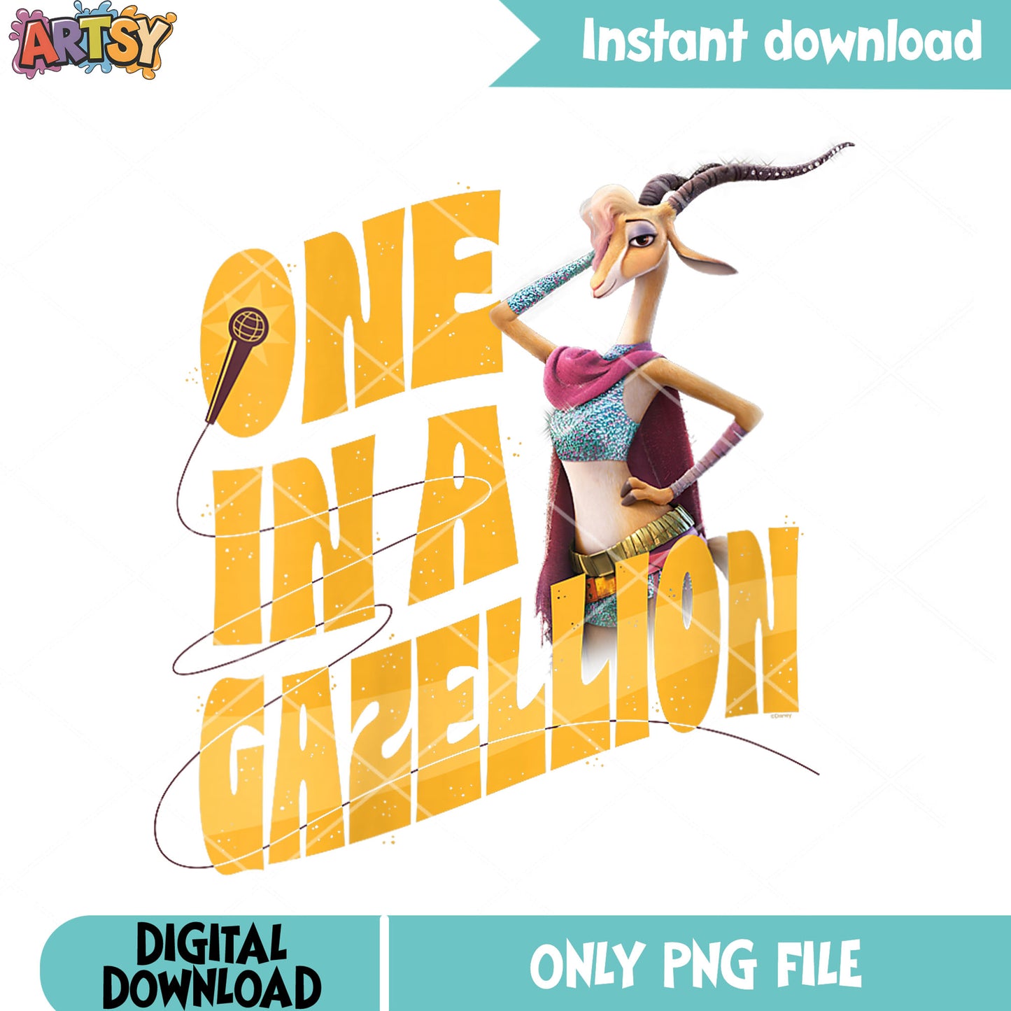 One in a gazellion png, gazelle zootopia png, disney zootopia png