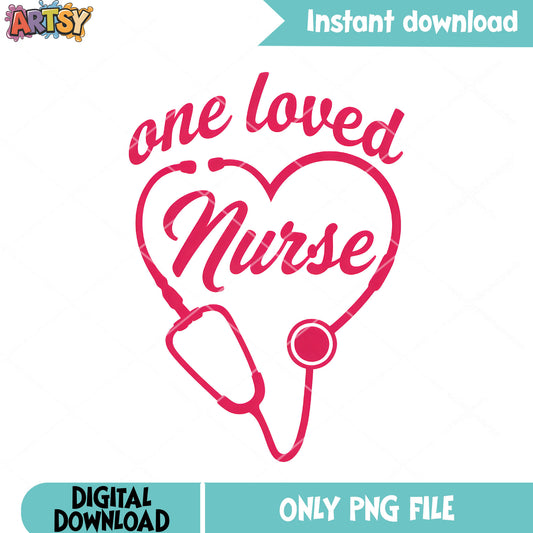 One love nurse valentine png, love vibes png, valentines heart png