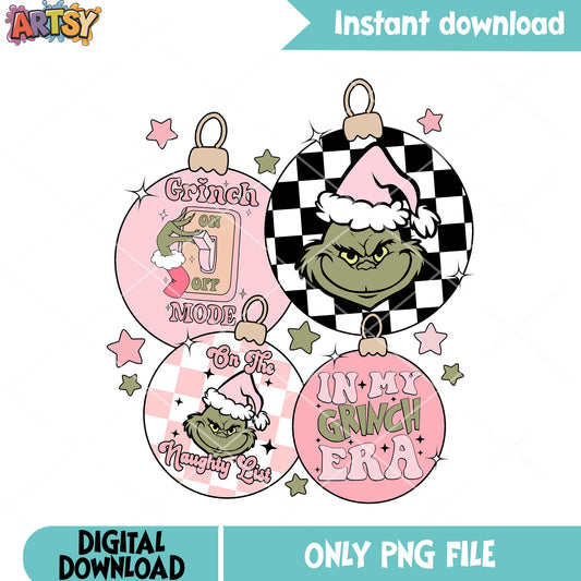 On the naughty list png, the grinch png, christmas designs png