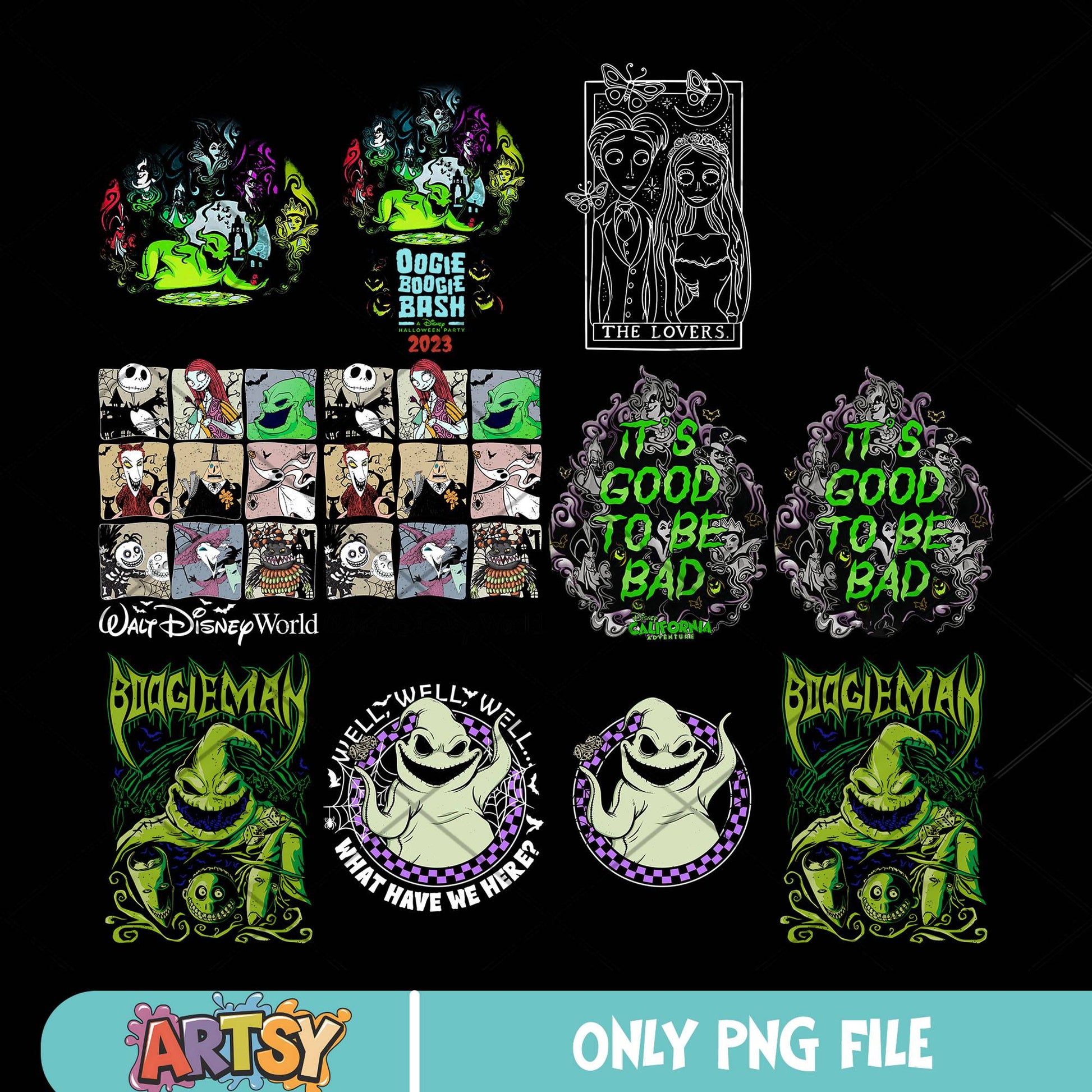 Oogie boogie png bundle, oogie boogie bash png, oogie 2025 png