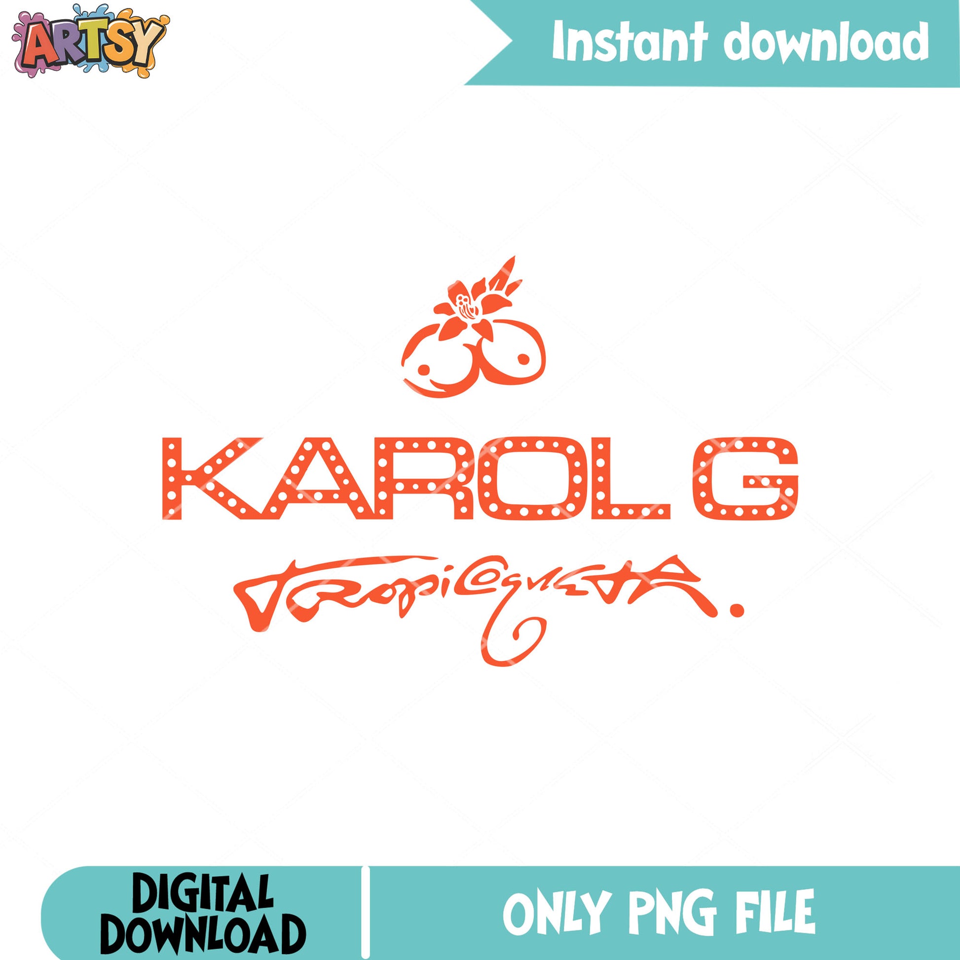 Orange tropicoqueta karol g png, karol g new song png, karol g singer png