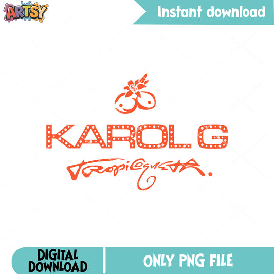 Orange tropicoqueta karol g png, karol g new song png, karol g singer png