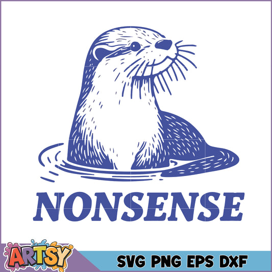 Otter SVG Nonsense Design PNG EPS DXF