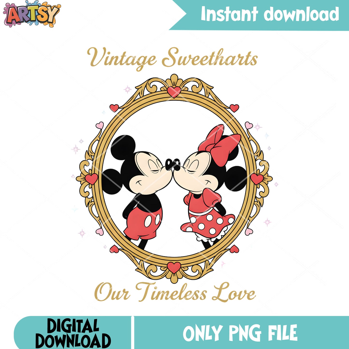 Our timeless love valentine png, mickey minnie png, valentine gifts png