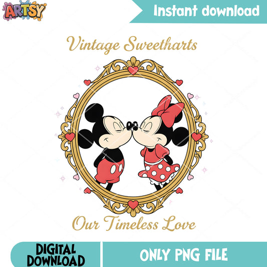 Our timeless love valentine png, mickey minnie png, valentine gifts png