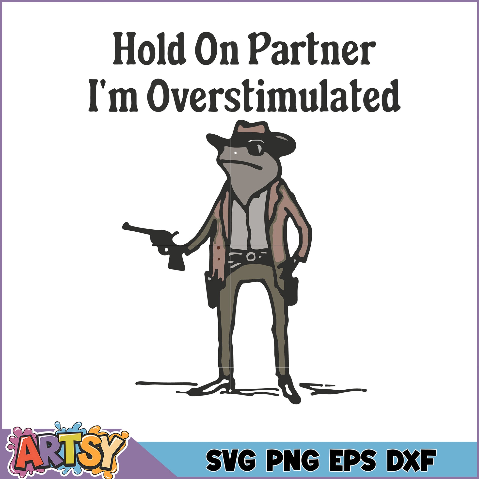 Overstimulated Frog SVG Cut File