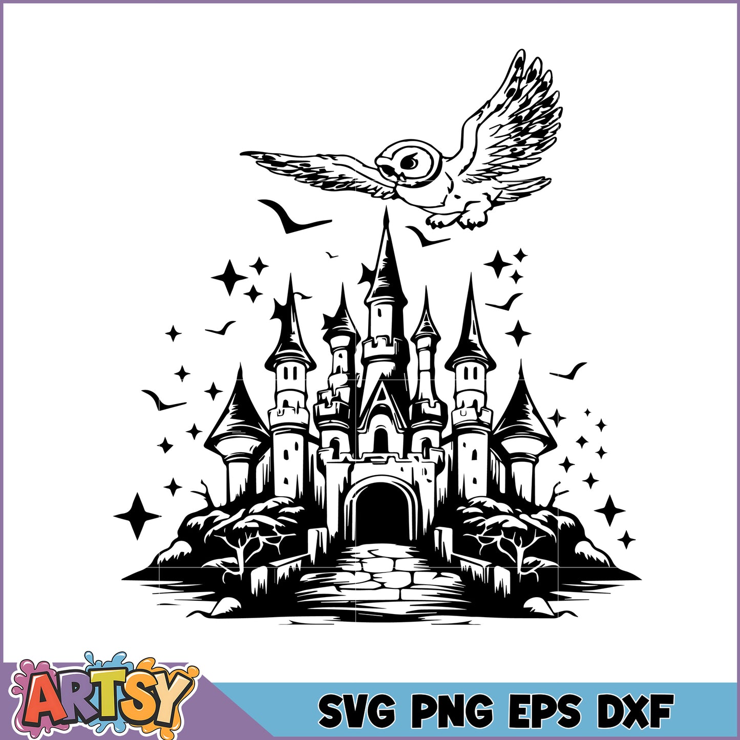 Owl Castle SVG Cut File