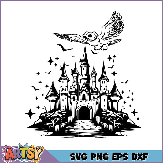 Owl Castle SVG Cut File
