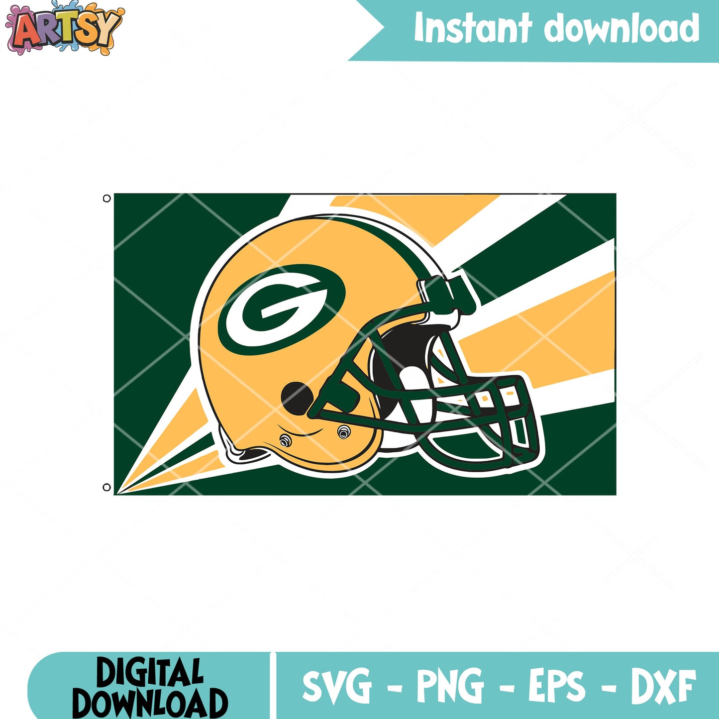 Packers yellow helmet svg, Green Bay Packers svg, lambeau field​ svg