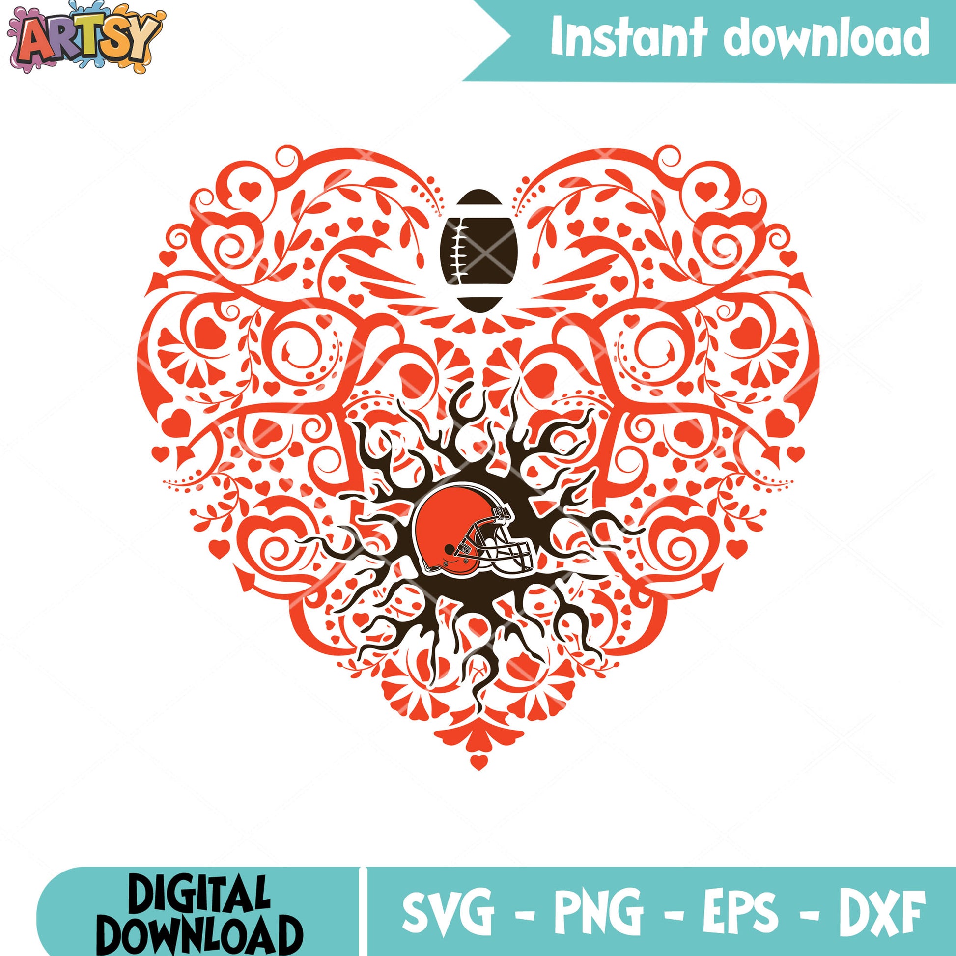 Padded headgear orange svg, nfl teams svg, cleveland browns svg