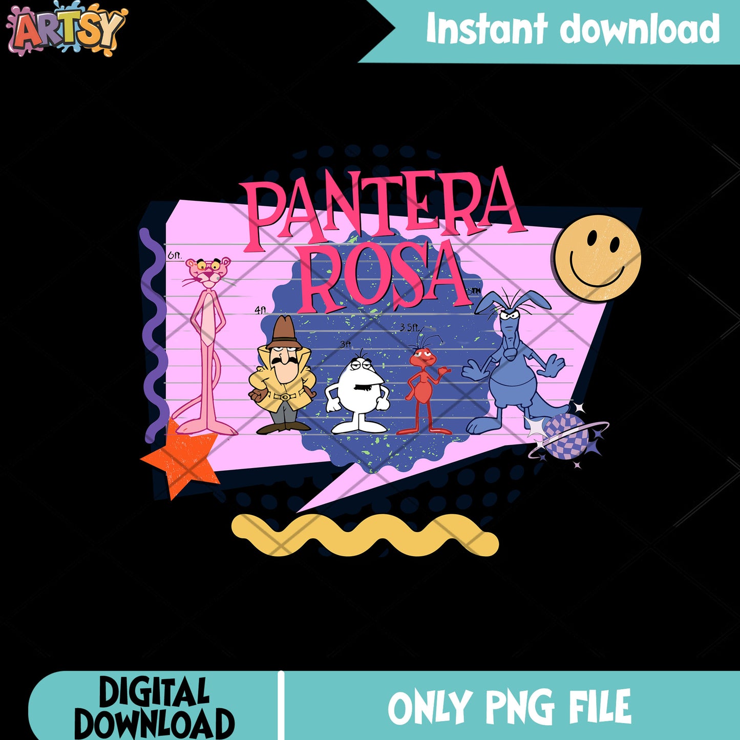Pantera Rosa png, Pink Panther png, Inspector Gadget png