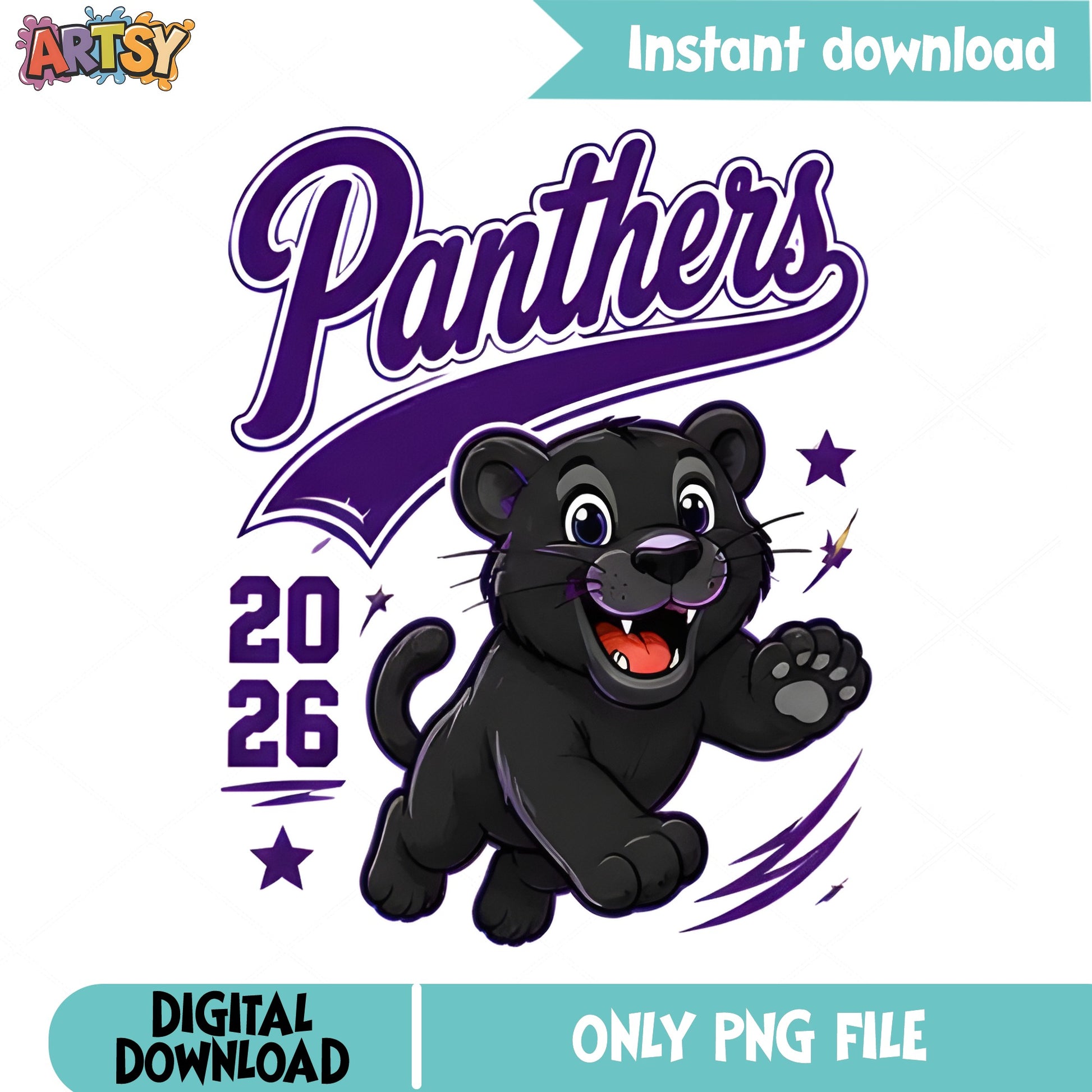 Panthers 2026 PNG, School Mascot Panther PNG, Team Spirit PNG