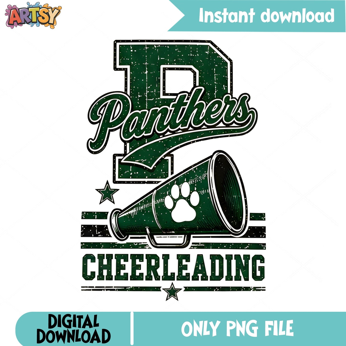 Panthers Cheerleading PNG, Cheer Squad Megaphone, Spirit PNG