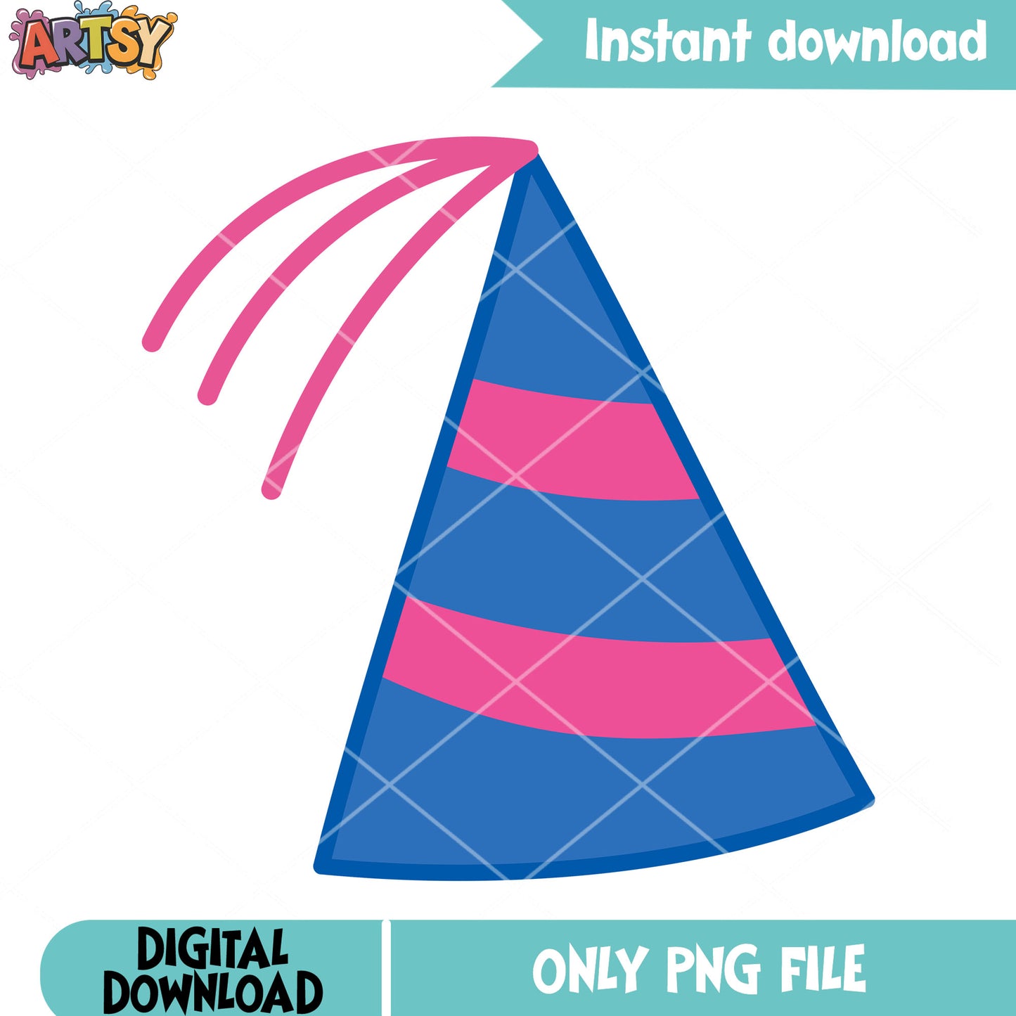 Party blue hat peppa  png, peppa pig show png, cartoon for kids png