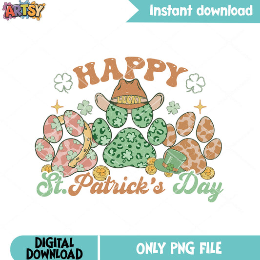 Patricks day poster lucky png, howdy patricks png, patricks season png