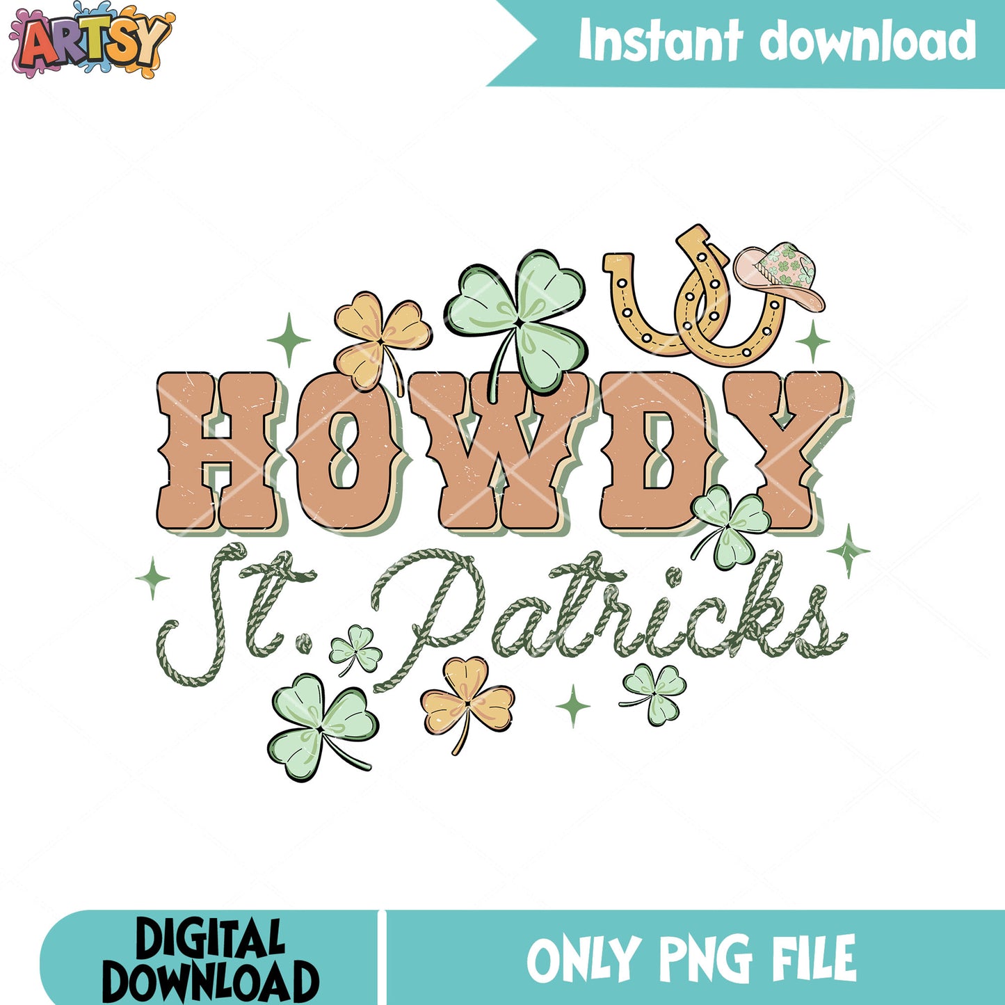 Patricks day poster png, Howdy st patricks png, happy patricks day png