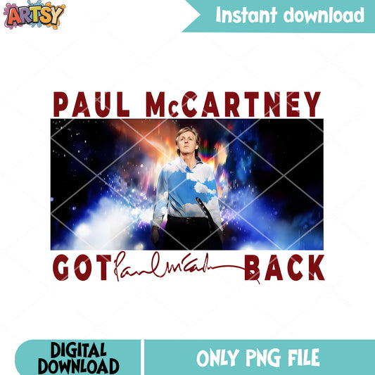 Paul Mccartney tour png, got back tour png, paul mccartney png