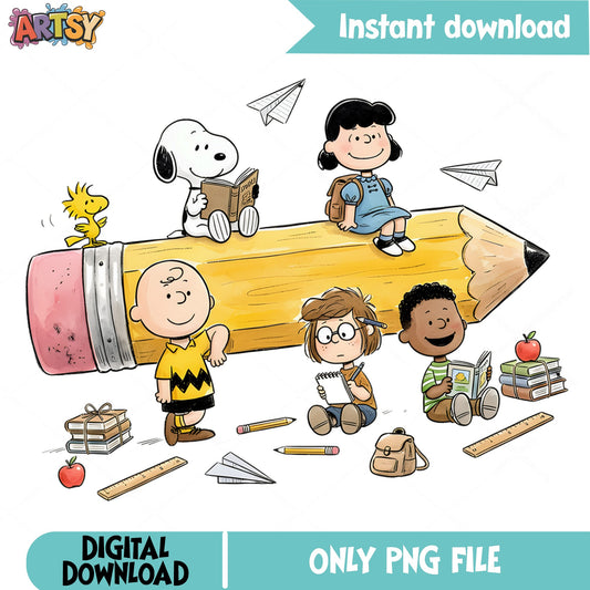 Peanuts Back To School PNG, Snoopy Charlie Brown PNG, Teacher PNG