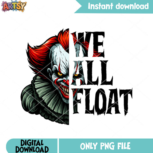 Pennywise the clown png, red hair png, halloween horror night png