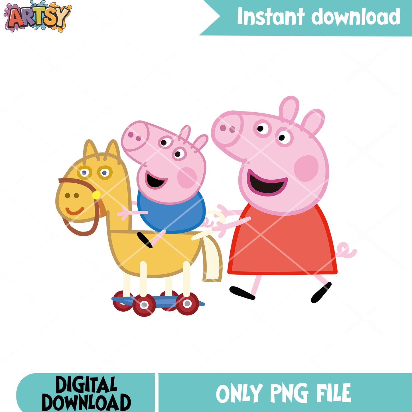 Peppa ang george pigpng, cartoon for kids png, peppa pig show png