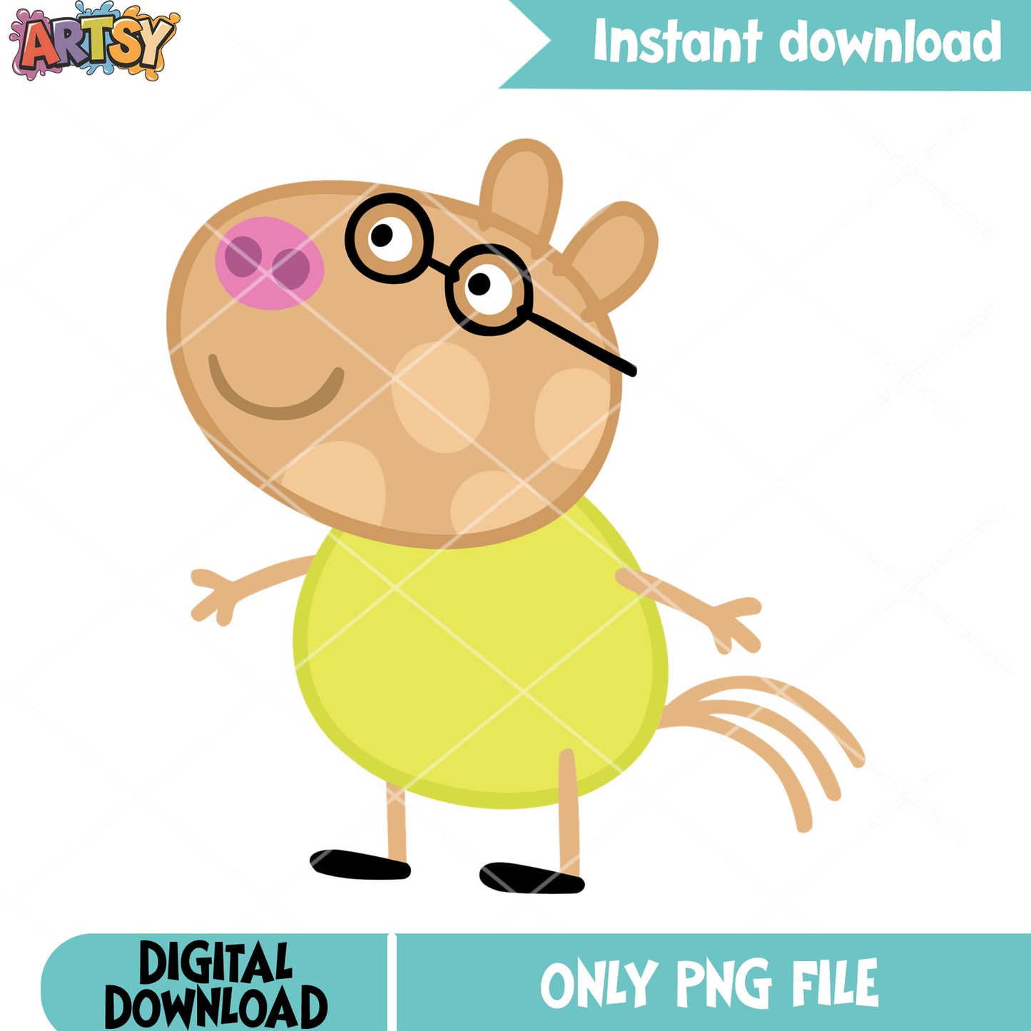 Peppa friend Pedro Pony png, cartoon for kids png, peppa pig character png