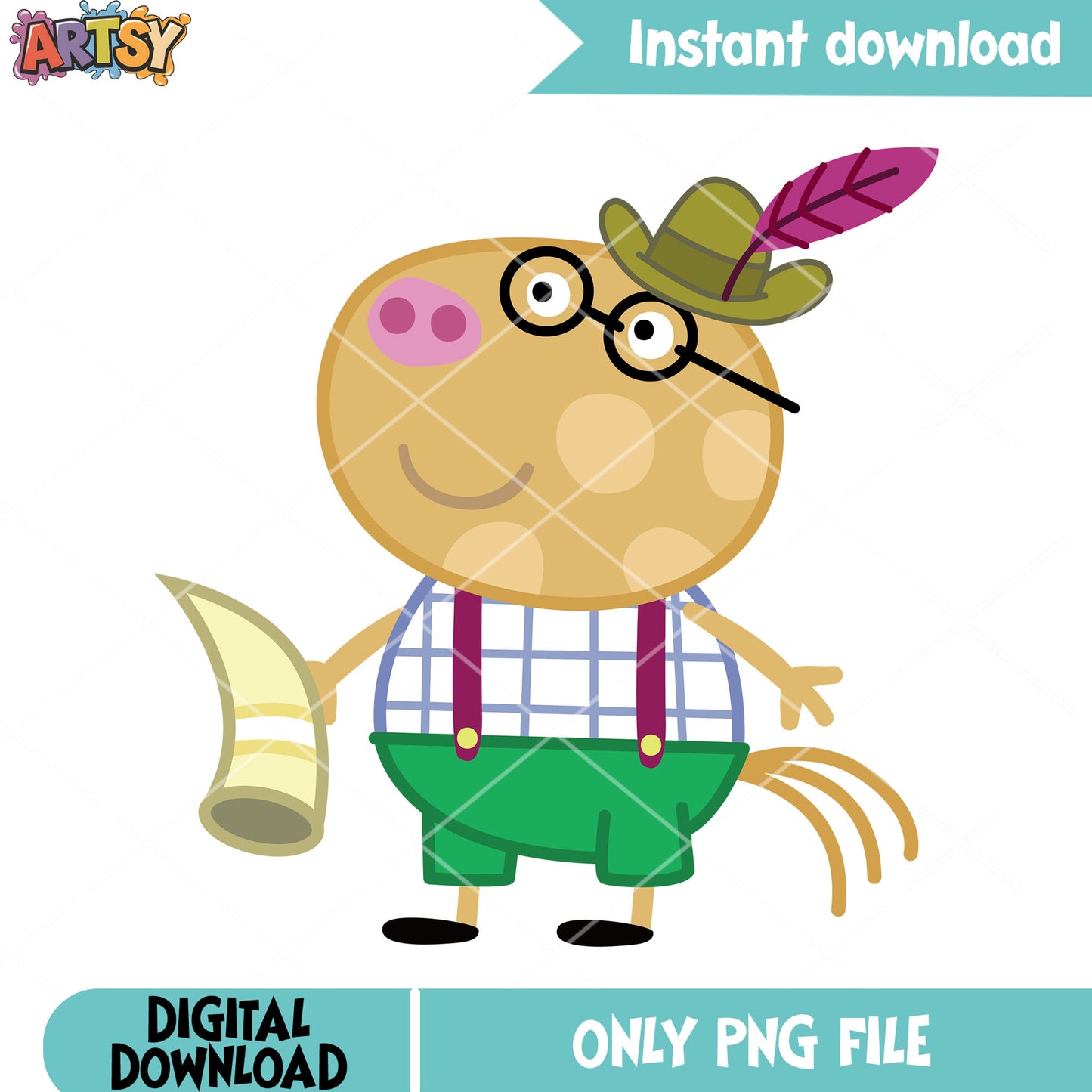 Peppa friend pedro ponny png, show for kids png, scout uniform​ png