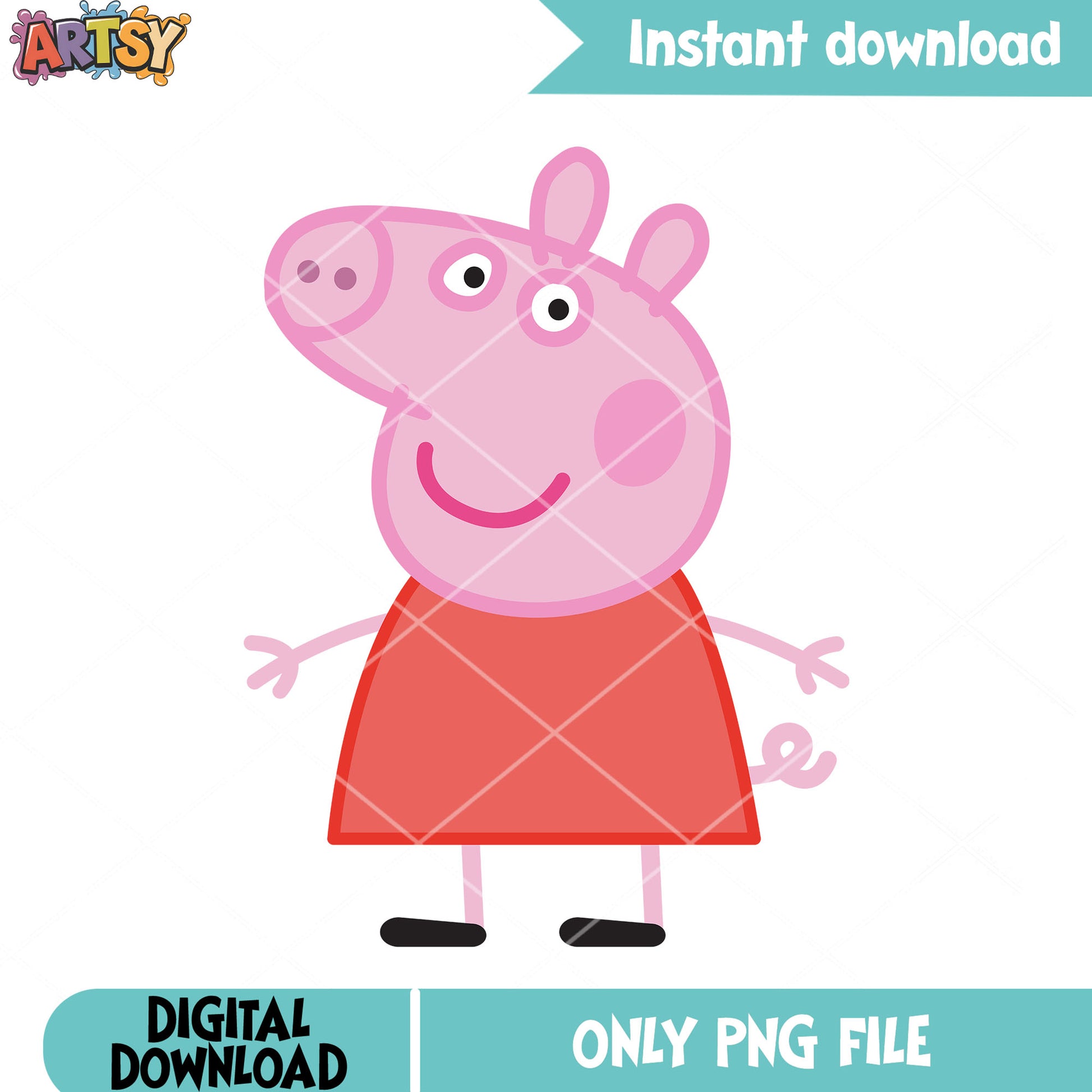 Peppa pig character png, cartoon for kids png, kids show png