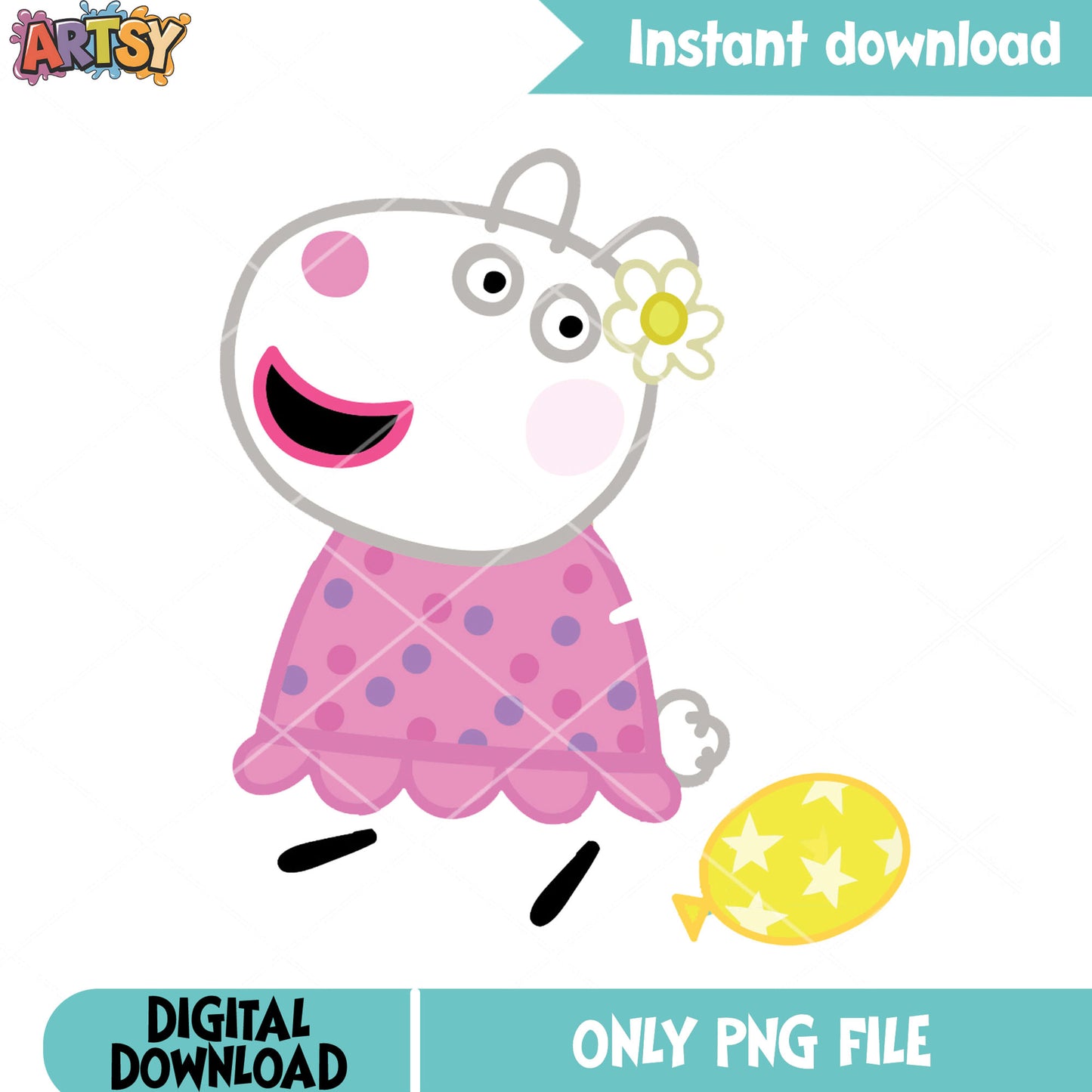 Peppa pig friend Suzy Sheep png, peppa pig show for kids png