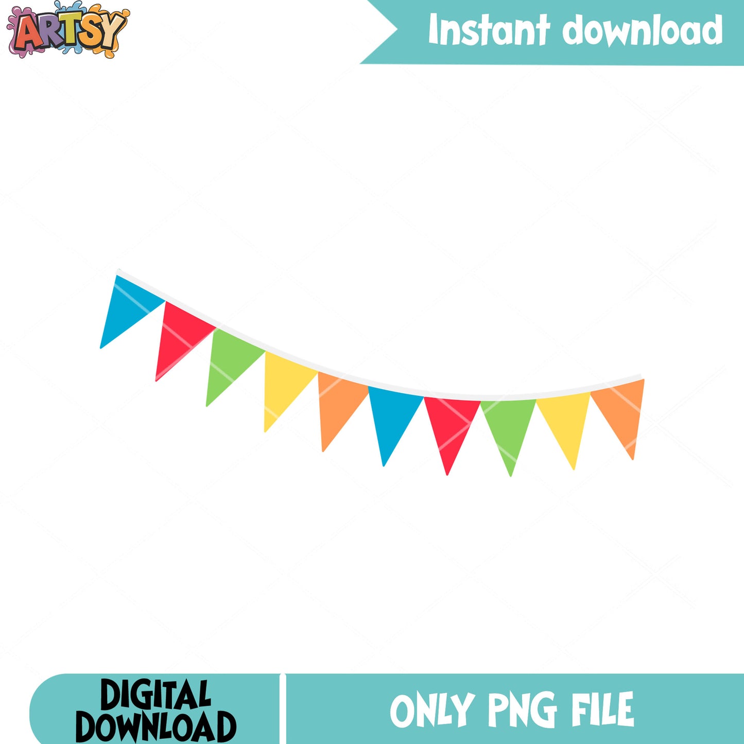 Peppa pig show png, cartoon for kids png, triangular flags colors​ png