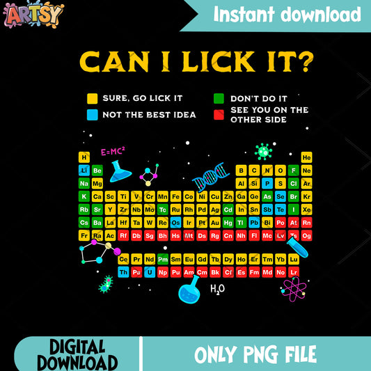 Periodic Table Funny Science Teacher png, chemistry png, dna ​png