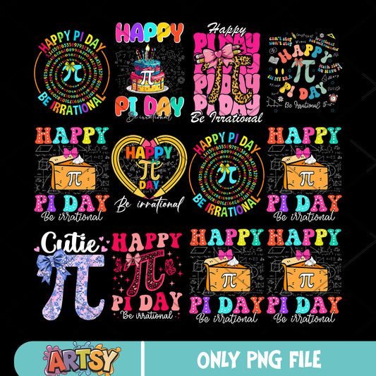 Pi day be irrational png bundle, happy pi day png, pi day png