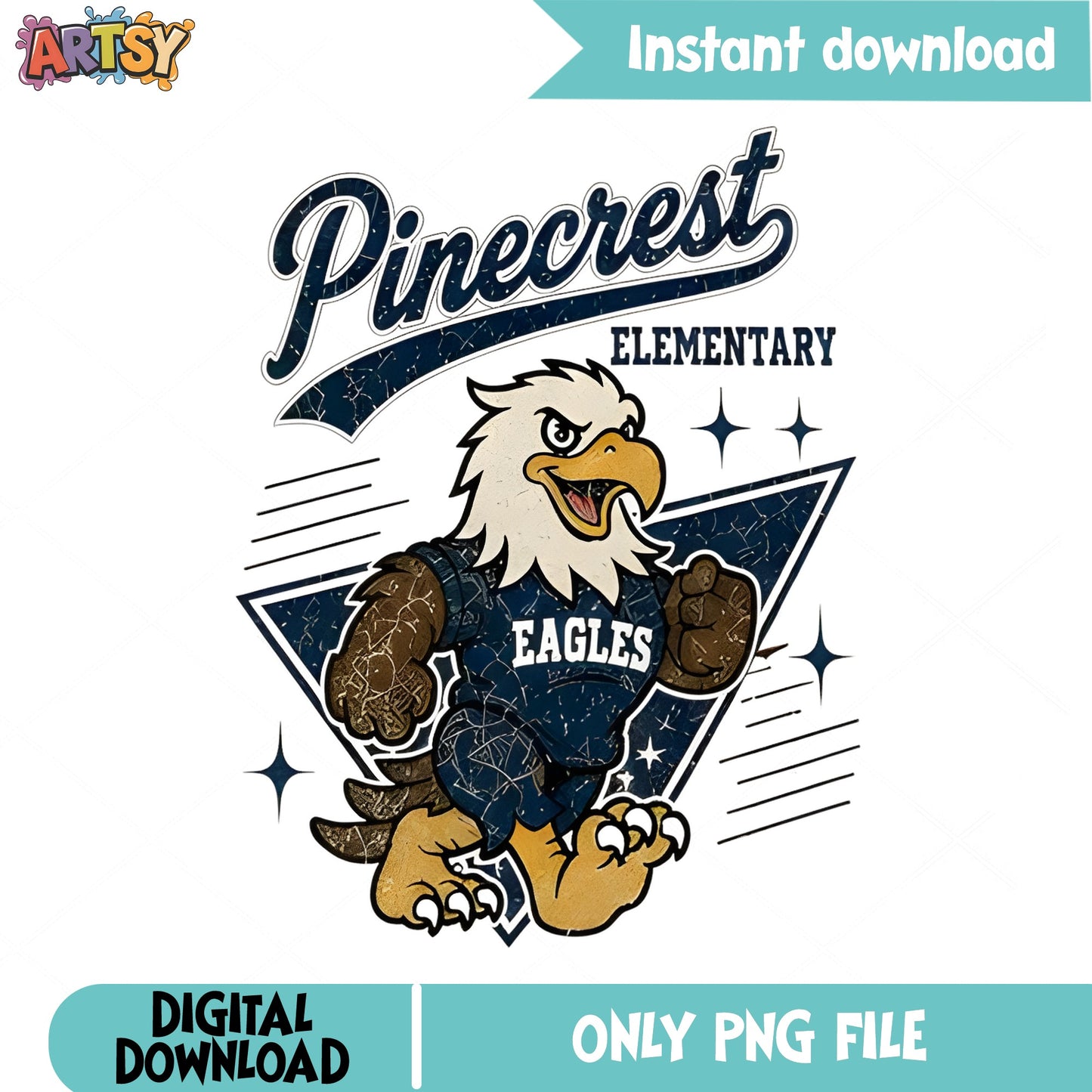 Pinecrest Elementary Eagles Mascot PNG, School Spirit PNG, Eagle PNG