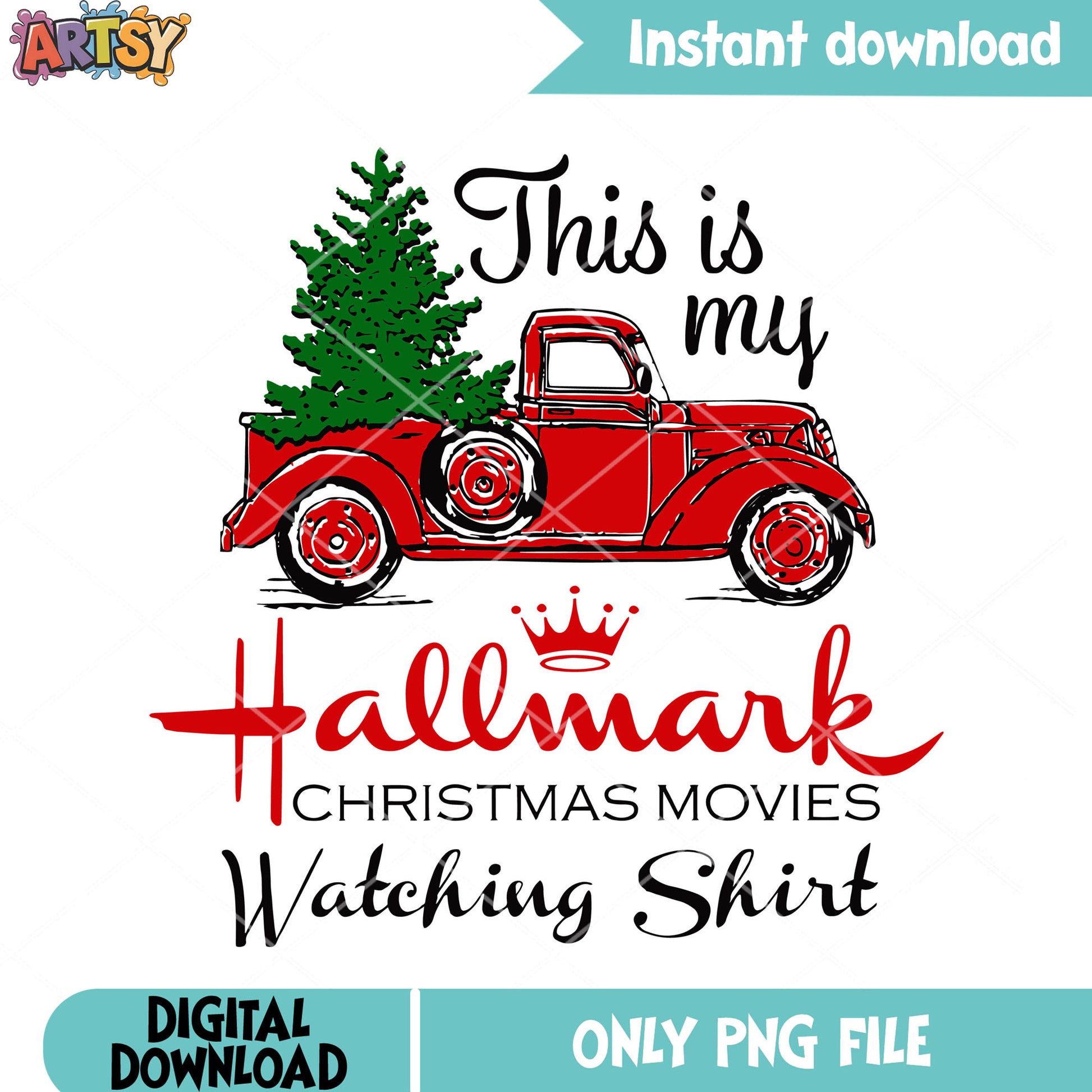 Pine tree christmas truck png, merry christmas png, christmas tree png