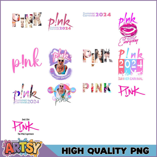 Pink Summer Carnival 2024 PNG Bundle