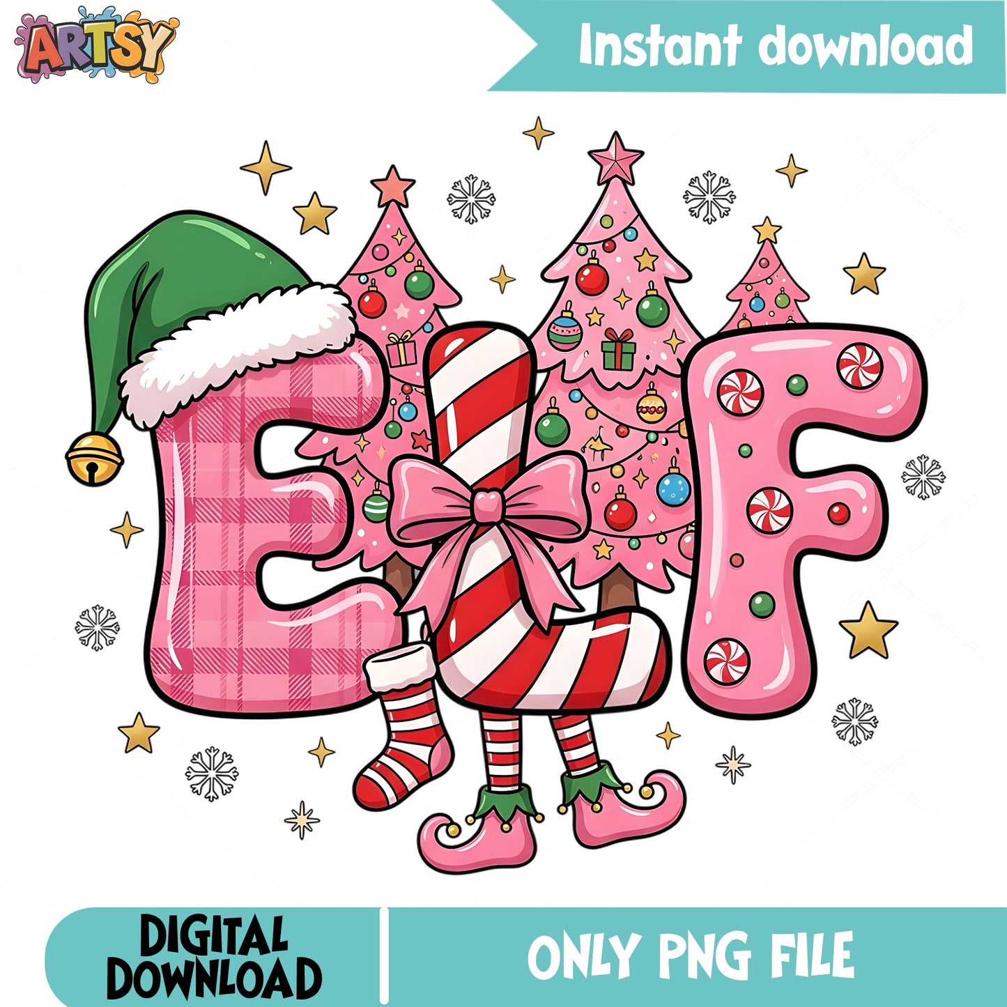 Pink Elf Christmas PNG, Cute Elf Holiday Shirt PNG, Christmas PNG