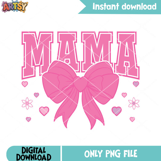 Pink gift for mama poster png, love vibes png, valentine vibes png