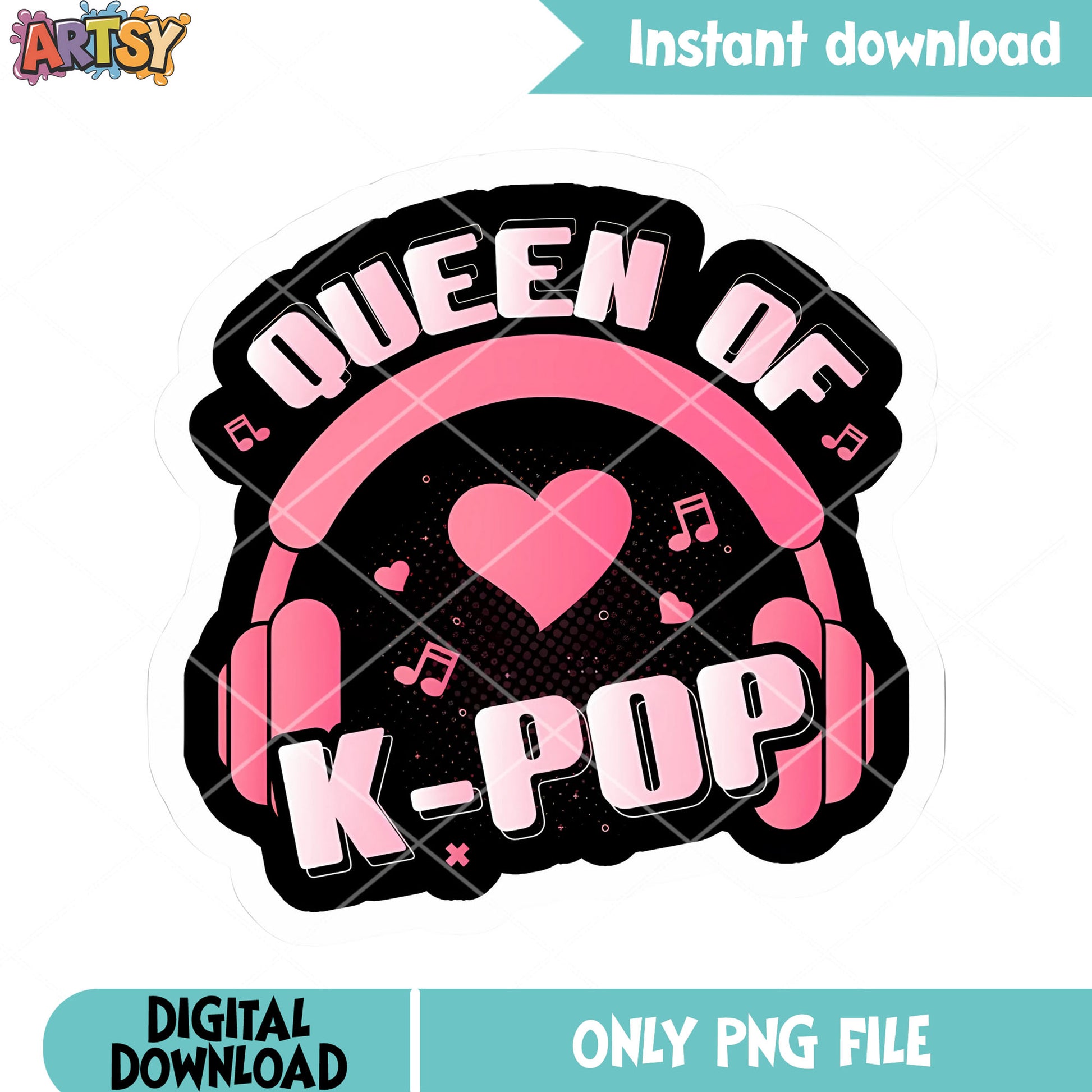 Pink headphone kpop png, kpop logo png, saja boys band png