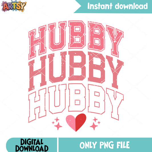 Pink hubby valentine png, love vibes png, happy valentine day png