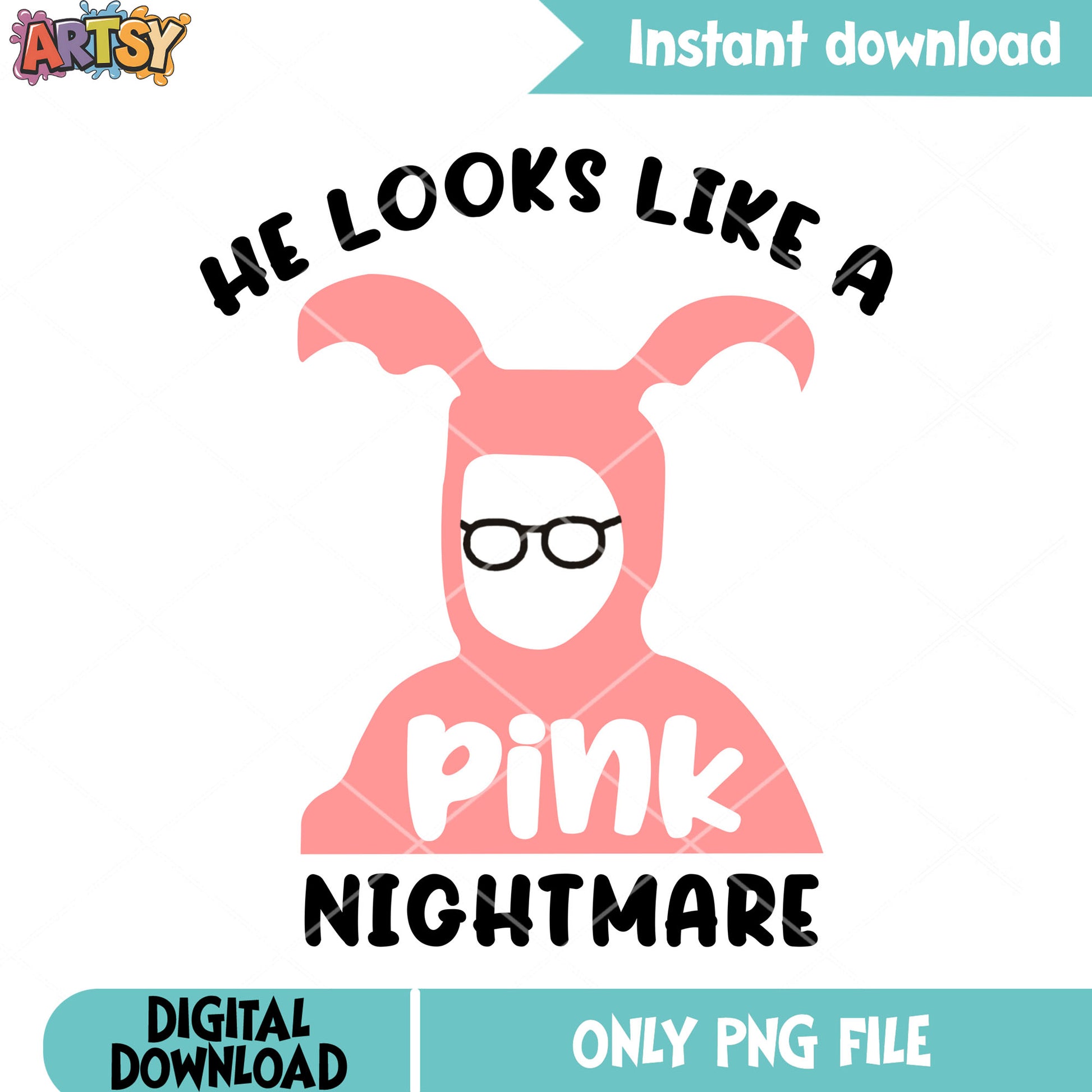 Pink nightmare parker png, a christmas story png, merry xmas png